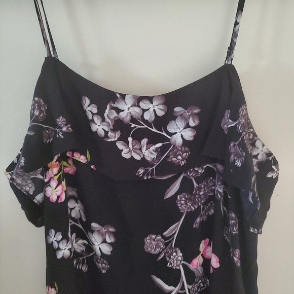 1. State Black Floral Print Cold Shoulder Dress - Picture 4 of 10
